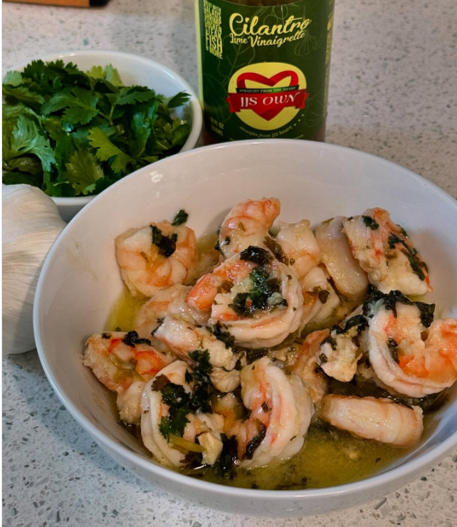 Cilantro and shrimp