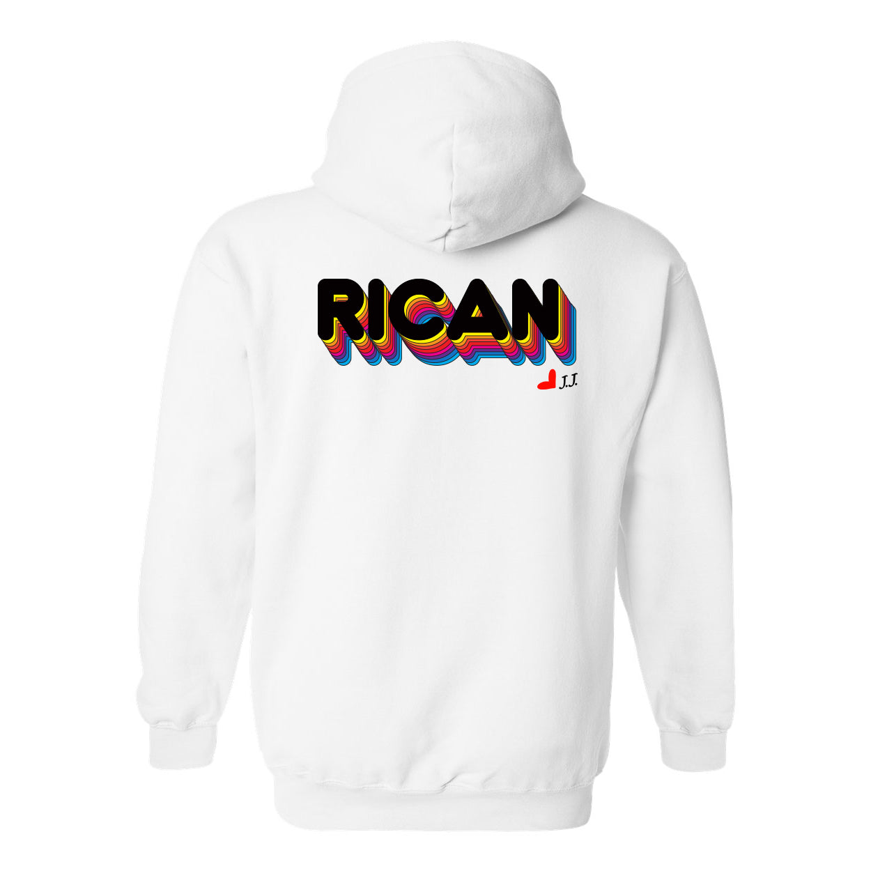 White Flavor Rican Hoodie  (Adult)